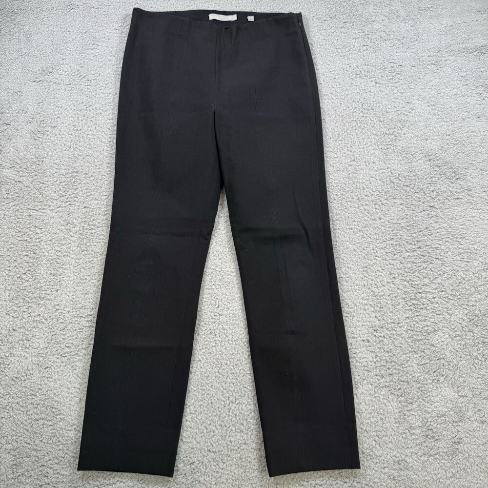 Vince Pants Womens‎ Small Black Stretch Straight Leg Cotton Blend Trousers